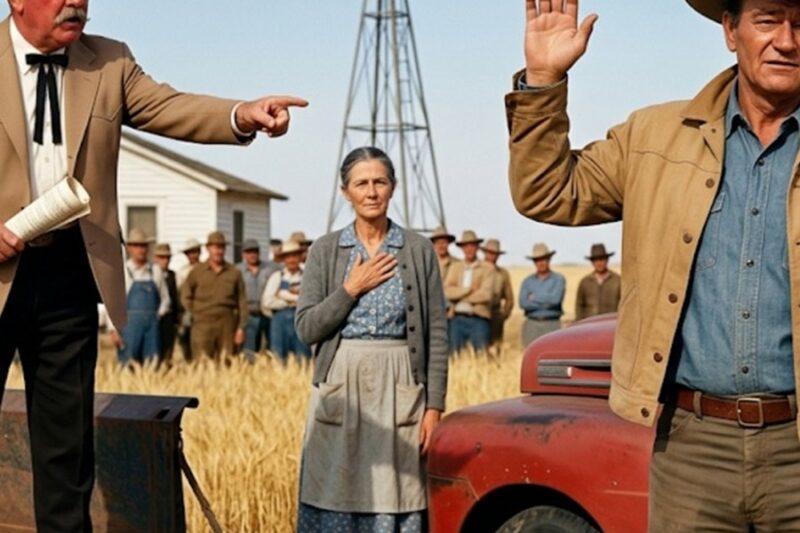 John Wayne Walked Into A Widow’s Farm Auction In Texas 1958 — Then He Outbid The Bank D