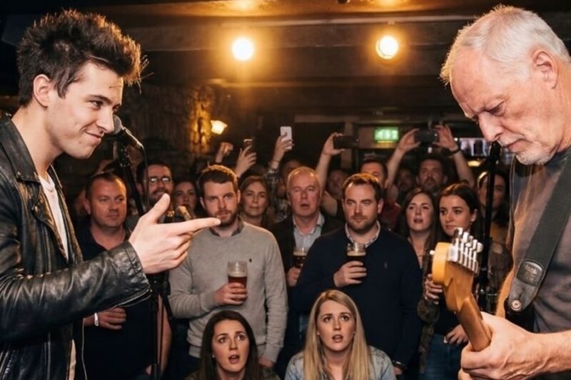 Cocky Band Challenged ‘Old Guy’ to Guitar Battle — Had No Idea DAVID GILMOUR & JIMMY PAGE Were There D