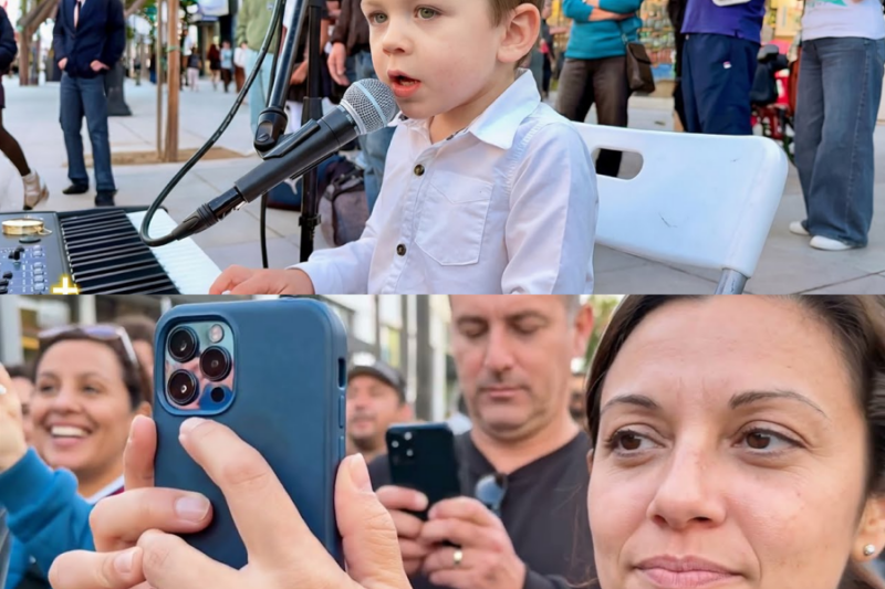 Sidewalk Symphony: How a Tiny Boy’s Heartfelt Performance of ‘Prince of Peace’ Stunned a Street Crowd and Went Viral- Ty