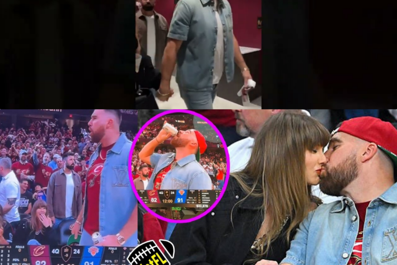 Playoff Passion: Travis Kelce and Taylor Swift Ignite the Crowd with an Unforgettable Courtside Moment