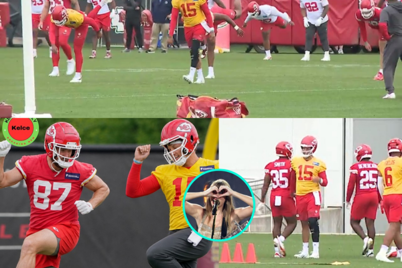 From the Gridiron to the Dance Floor: Patrick Mahomes and Travis Kelce’s Viral Taylor Swift Tribute at Chiefs Practice