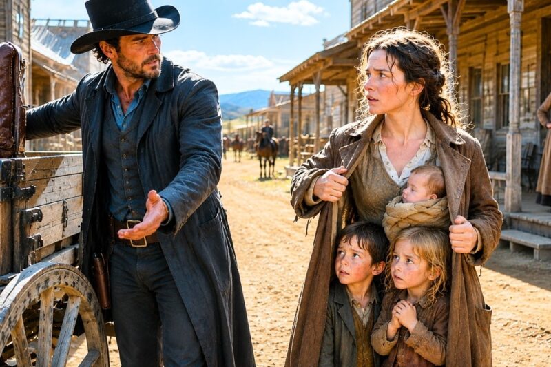 She Hid Three Children in Her Coat — The Rancher Didn’t Ask Why, He Just Drove
