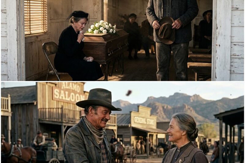 John Wayne Walked Into a Stranger’s Funeral — What He Said Changed the Family Forever D
