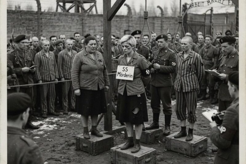 Witnessing the Unthinkable: The Chilling Post-War Public Executions of Female Auschwitz Guards and Their Dark Legacy