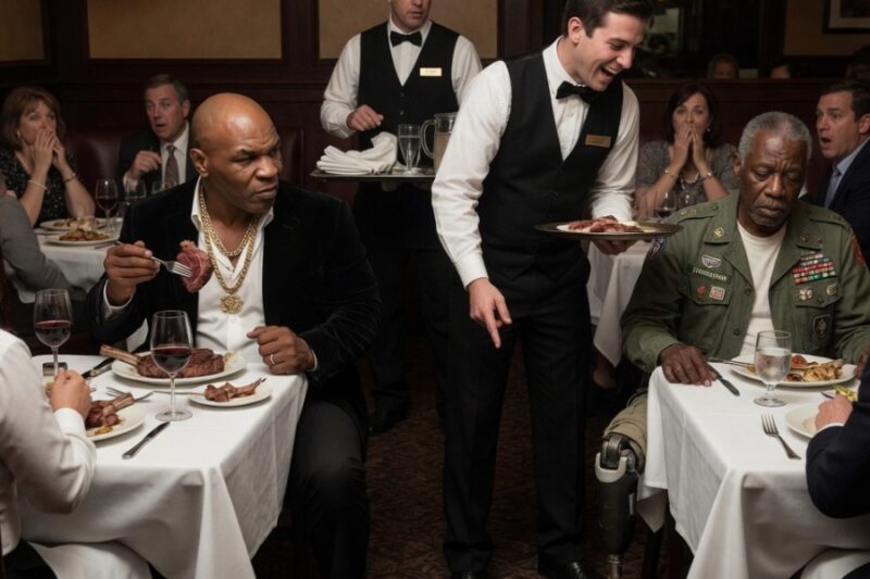 When a Waiter Heartlessly Mocked a War Veteran, Mike Tyson Stepped In, and 30 Seconds Changed Everything Forever