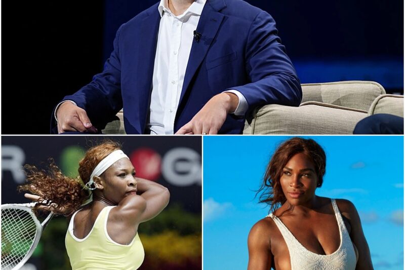 Alexis Ohanian reacts to photos of his wife, Serena Williams, showing off her abs amidst rumors of a rift in their relationship.