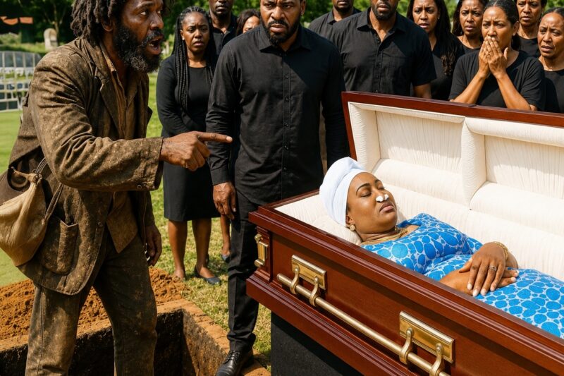 “She’s Not Dead”, Homeless Man Stops Billionaire’s Funeral To Save Her, What Happened Next Shocked