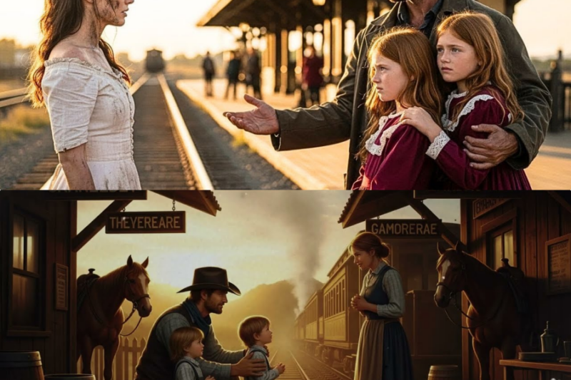 She Was Rejected at the Station—Then a Cowboy Whispered, “My Twins Need a Mother Like You”