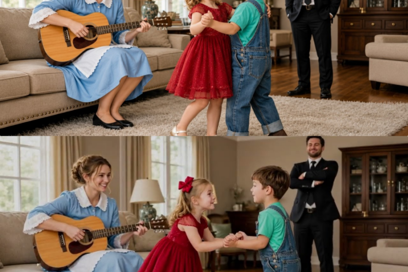 A Tired Millionaire Came Home… and Found the Cleaning Lady’s Son Dancing with His Daughter.