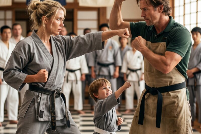 They Mocked the Single Dad at the Dojo — Then the 8th Dan Billionaire Learned a Painful Lesson 