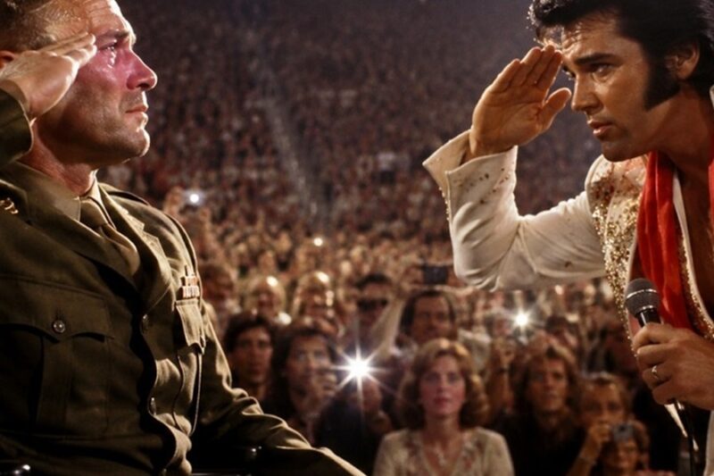 HE SALUTED ELVIS… AND THE ENTIRE ARENA FELL SILENT D