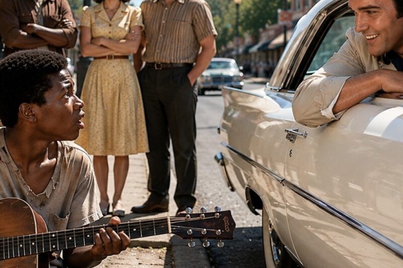 Elvis Reversed His Cadillac… After Hearing A Poor Boy Play HIS Song Better Than Him D