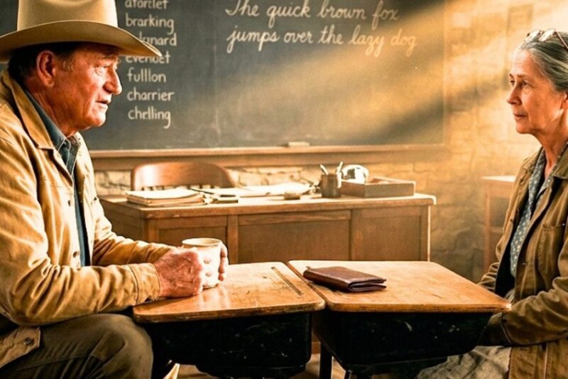 John Wayne Sat In A Student Desk In Nevada 1960 — Then He Put His Wallet Down D