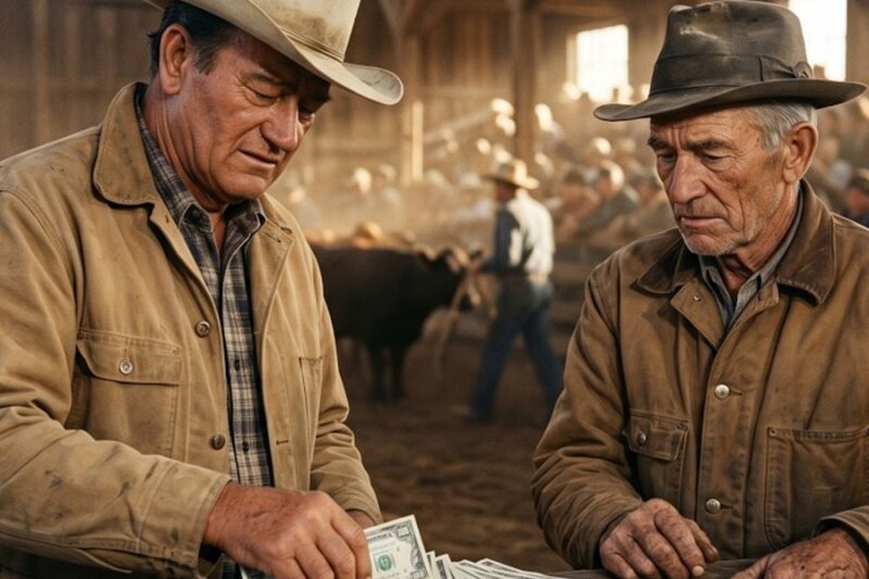 John Wayne Walked Into A Wyoming Sale Barn In 1961 — Then He Counted Out $2,500 On The Rail D
