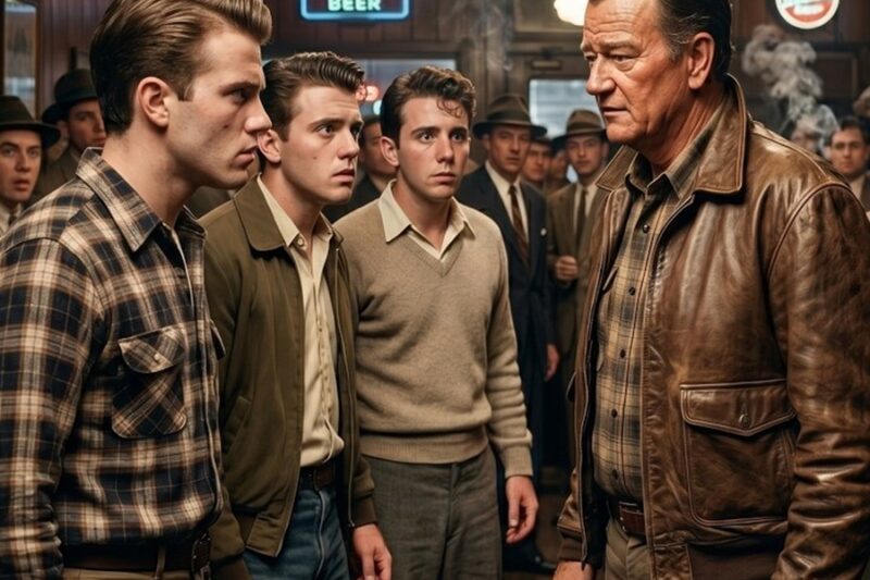 John Wayne Walked Into Kansas Bar 1952 — Three Men Mocked Old Cowboy, He Taught Respect D