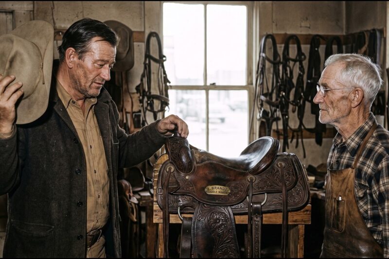John Wayne Walked Into A Dying Saddle Shop In Wyoming 1958 — Then He Saw The Saddle On The Shelf D