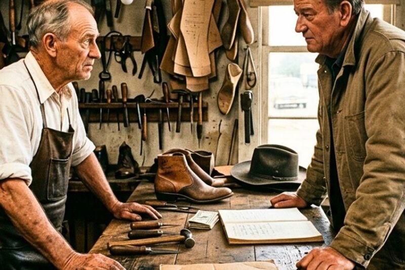 John Wayne WALKED INTO a dying bootmaker’s shop in 1957 — what he did next saved 17 years of work D