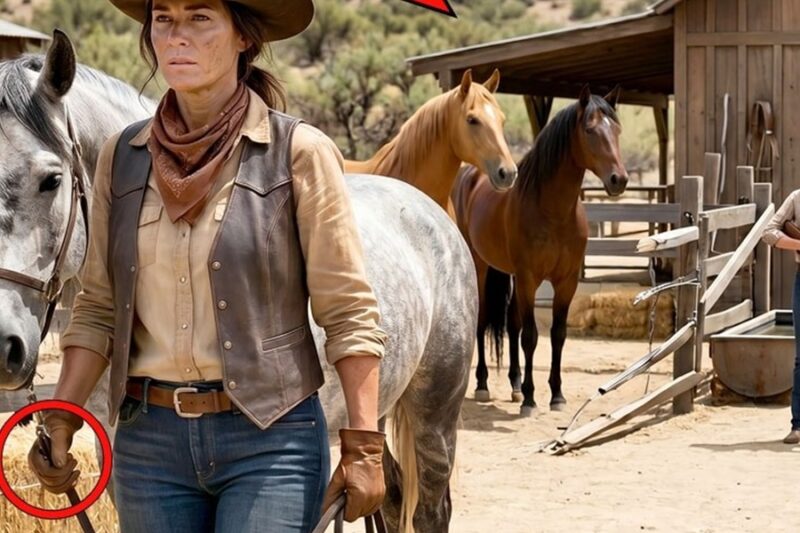 She Came Out of the Brush Limping — Leading the Three Horses His Rustlers Took D