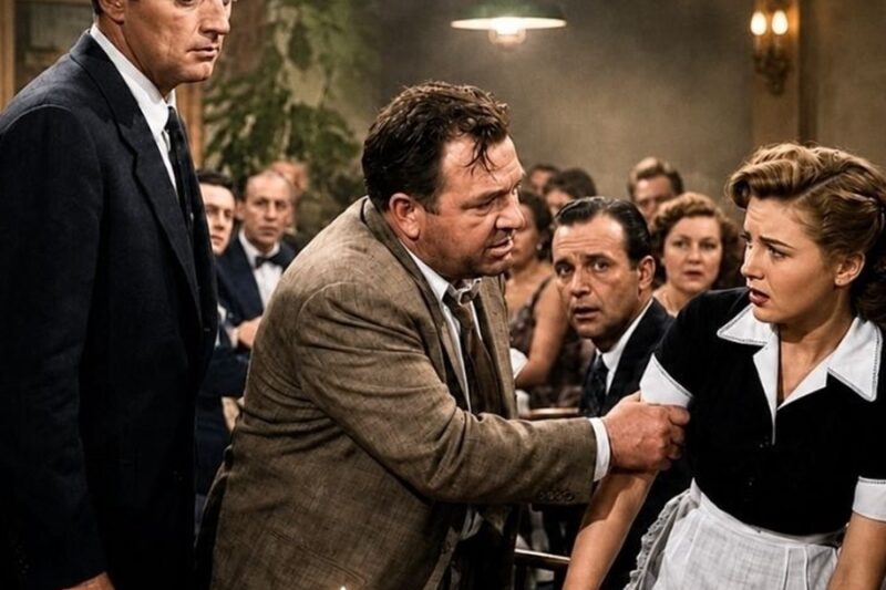 Drunk Producer Grabbed A Waitress’s Arm In 1955—Mitchum Stood Up And The Room Went DEAD SILENT D