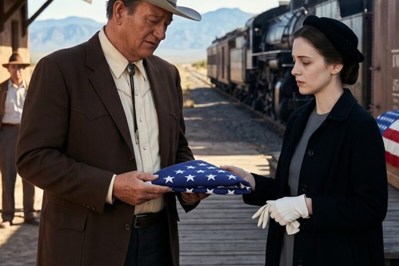 John Wayne Saw A War Widow Denied Her Husband’s Flag In Texas 1957 — Then He Carried It Home D