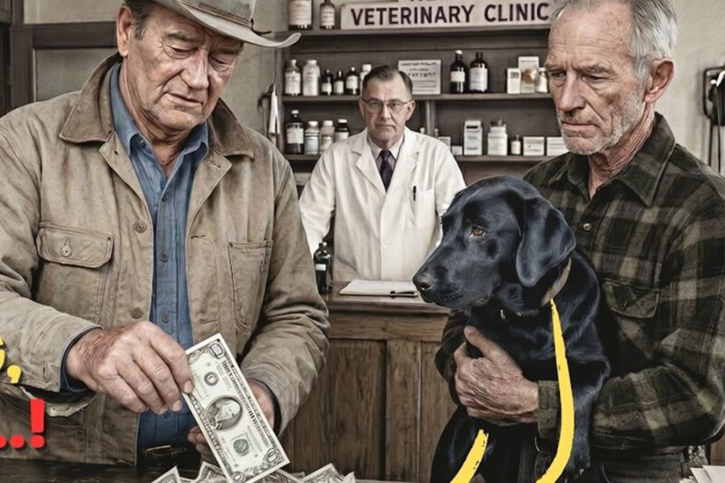 John Wayne Saw A Widowed Vet Walk His Dying Dog To The Vet Empty-Handed, 1957 — Then He Stayed D