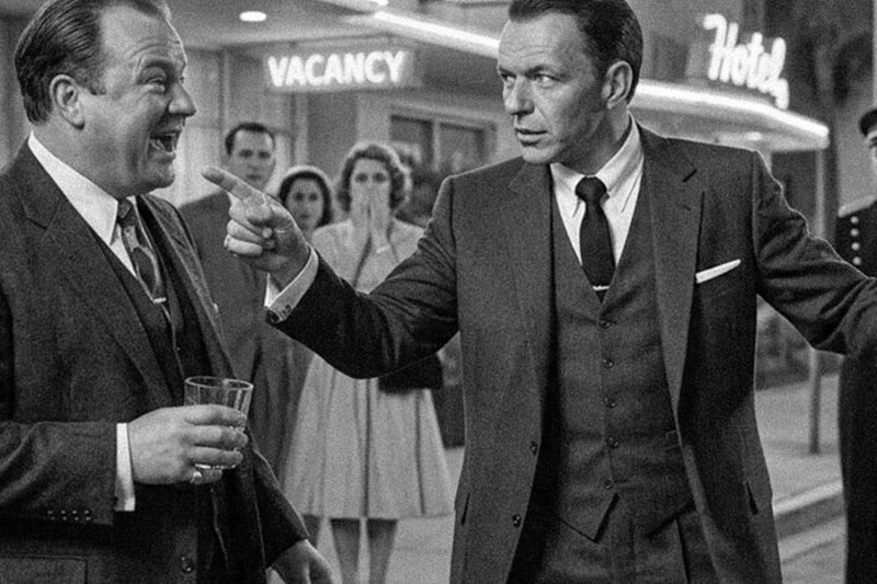A Blind Musician Was Mocked On The Street. SILENCE FELL As Sinatra Made His Move D
