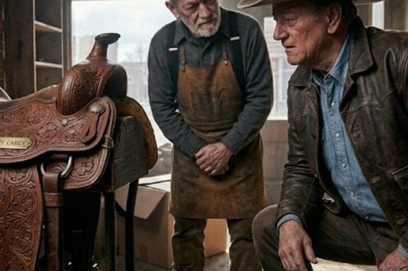 John Wayne Read One Name on an Old Saddle… And Saved a Man’s Life D