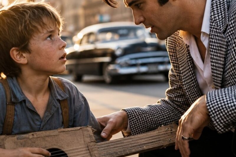 Elvis Stopped for a Boy With a Cardboard Guitar… What Happened Next Changed His Life Forever D