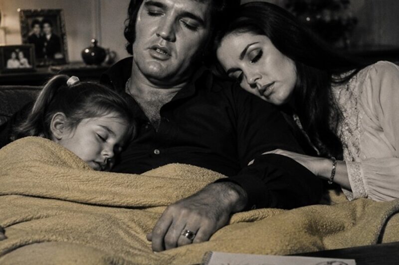 Elvis Presley, Priscilla, and Lisa Marie Fell Asleep Together at Graceland D