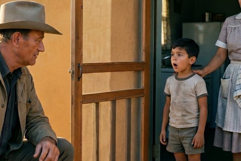 John Wayne Heard a Boy Say He’d Never See a Real Cowboy — He Knocked on the Door Himself D