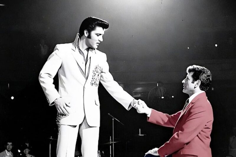 Elvis Presley Invites Dean Martin onto the Stage — Dean Kneels Before Elvis, Shocking All of Vegas D
