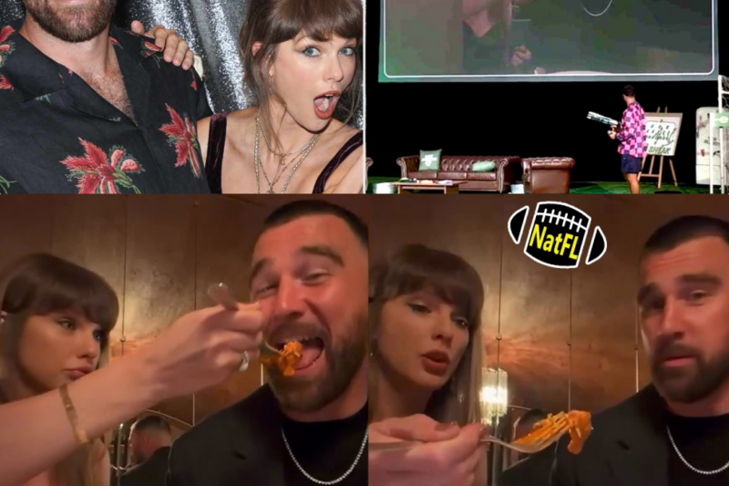 Playful Romance: Taylor Swift and Travis Kelce’s Hilarious ‘Airplane’ Moment Steals the Show at New Heights Live