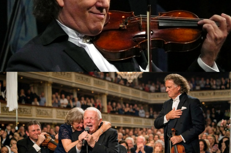JUST BEFORE THE END, AN OLD MAN WHISPERED “THE ROSE”… AND André Rieu CALLED HIM ON STAGE JJ