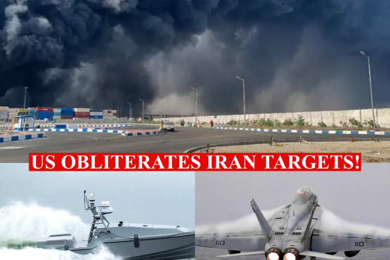 Massive Explosions Rock Iranian Port Cities as US Forces Unleash Devastating Airstrikes Following Helicopter Downing