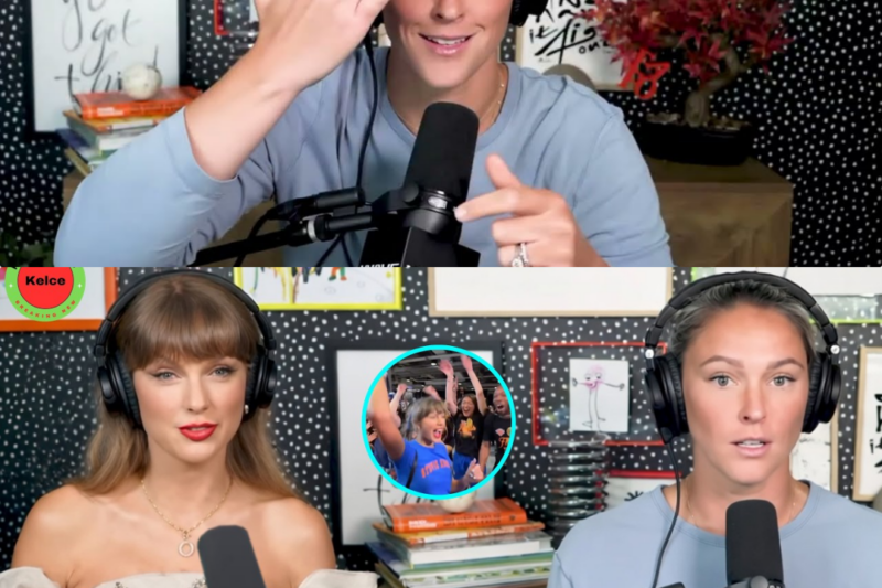 Kylie Kelce Sparks Studio Hilarity on Hit Podcast as She Explodes with Laughter Recounting Taylor Swift’s Wild Post-Game Stadium Celebrations
