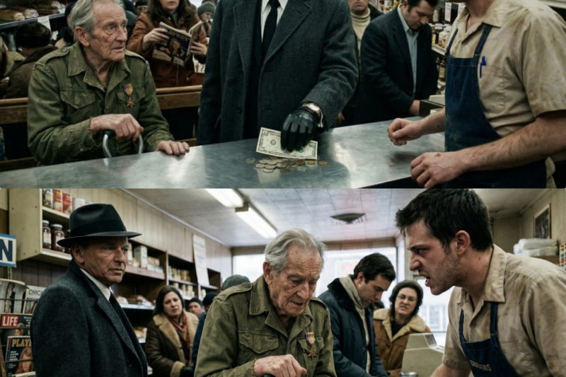 A Cashier Humiliated An Old Veteran—Frank Sinatra STEPPED IN And Ended It JJ