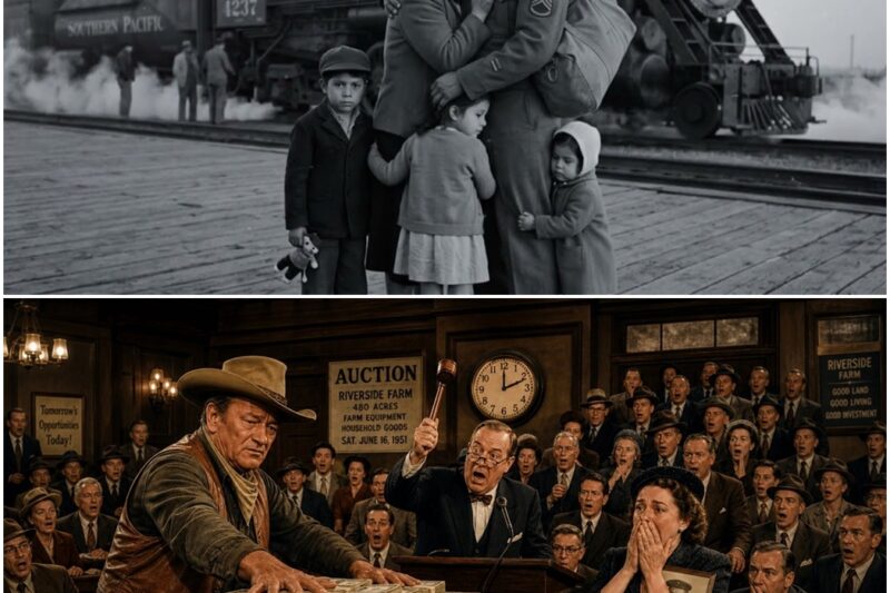 They Sold a Widow’s Farm Over a Water Bill in 1951 — Then John Wayne Stood Up in the Back D