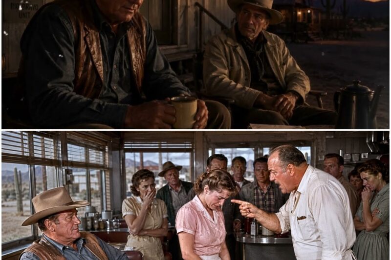John Wayne Heard a Waitress Begging Not to Be Fired in Tucson 1957 — Seconds Later, the Entire Diner D