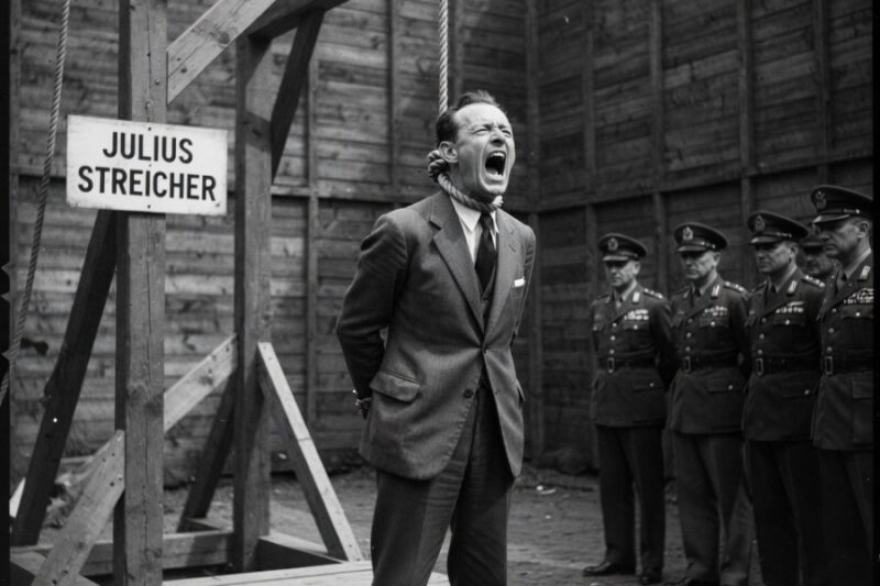 The Final Descent: The Fractured Silence of Julius Streicher’s Last Hour