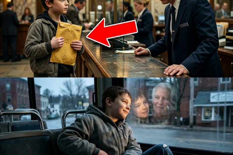 A 9-Year-Old Boy Walked Into a Bank With an Old Envelope — The Manager Turned Pale