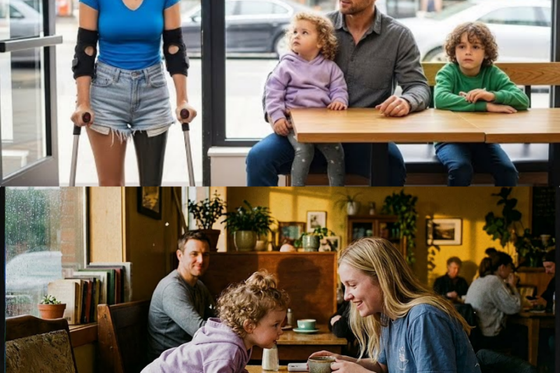 Can I Sit Here?” The One-Legged Girl Asked the Single Dad… His Answer Left Her in Tears