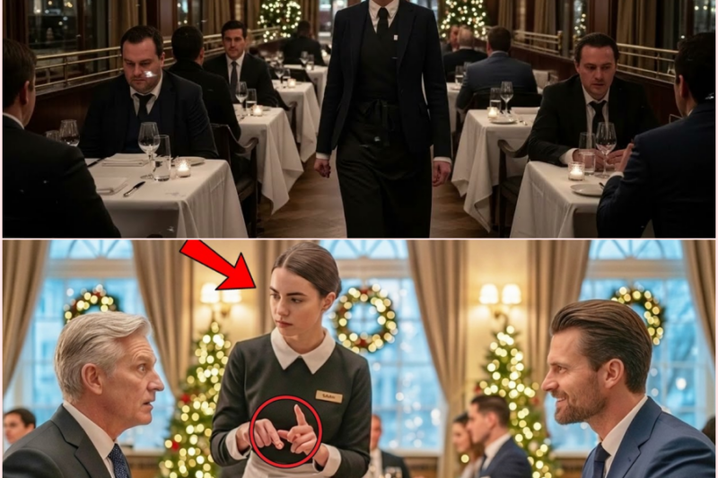 A Billionaire CEO’s Christmas Dinner Turned Silent — Then the Waitress Used Sign Language 