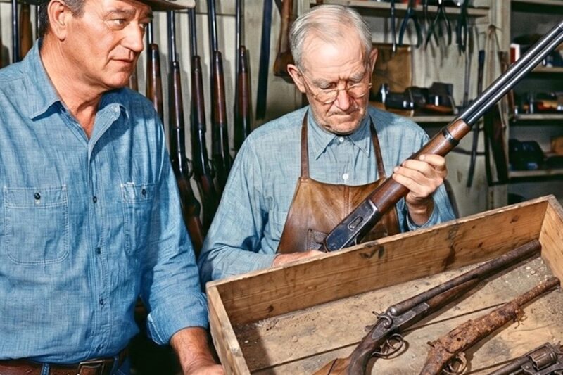 John Wayne Heard the Repo Man Say “$5 for Scrap Guns”—The Old Gunsmith’s Eyes Settled on Wayne D