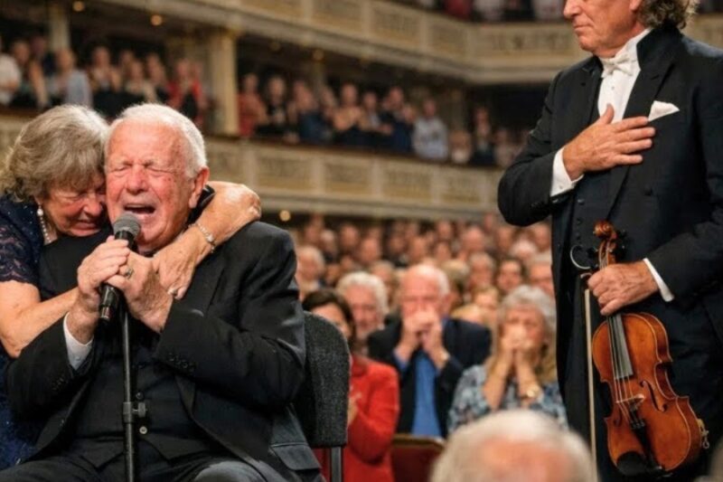 JUST BEFORE THE END, AN OLD MAN WHISPERED “THE ROSE”… AND André Rieu CALLED HIM ON STAGE